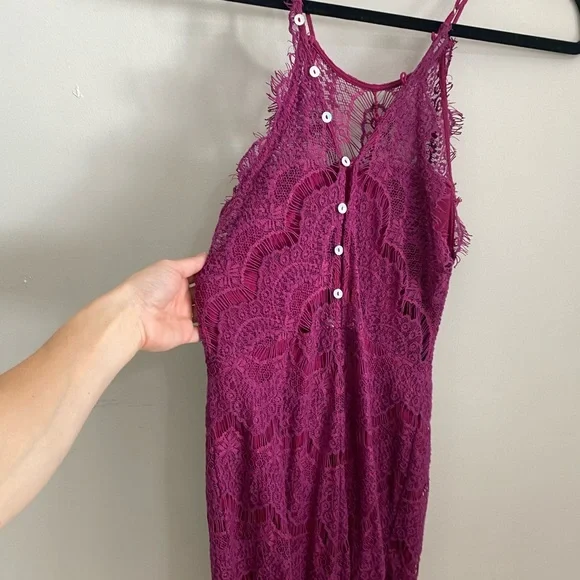 Free people purple lace mini dress - Picture 3 of 12